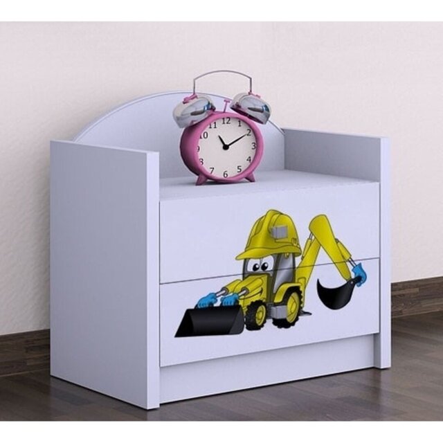 Guadalupe Excavator 2 Drawer Bedside Table