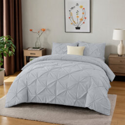 Microfiber Solid No Pattern Colour Duvet Cover Set with Pillowcases