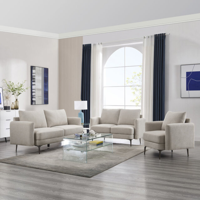 Sofia 1+2+3 Seater Fabric Living Room Sets Set