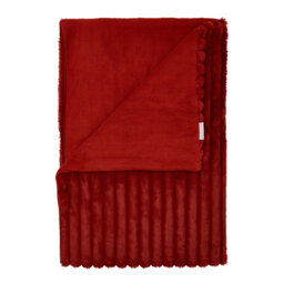 Cosy Ribbed Faux Fur Blanket Throw