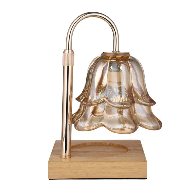 Wood USB Table Lamp