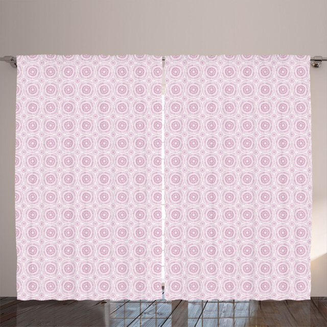 Rustic curtain, circles of soft design, art, abstract, purple pale lilac
