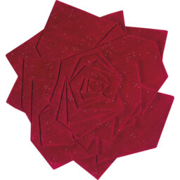 Round Abstract Flat Weave Pink Area Rug