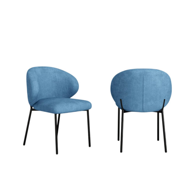 Biebel 47cm H Velvet Upholstered Metal Upholstered Back Side Chair