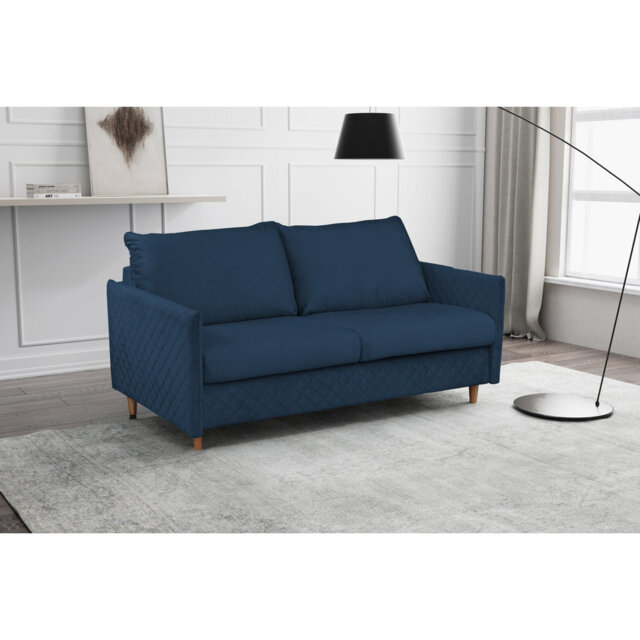 Melieck 2 Seater Velvet Sofa Bed with Mattress
