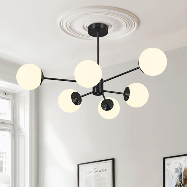 Buchholtz 90cm Modern Opal Glass Bubble Sputnik Chandelier