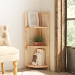 Modern Wood Corner Bookcase