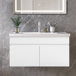 790mm Single Bathroom Vanity with Integrated Ceramic Basin