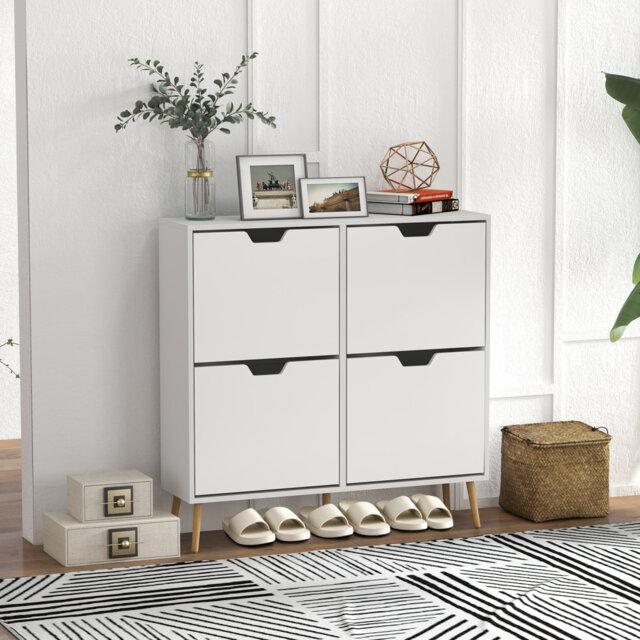 16 Pair Flip Down Shoe Storage