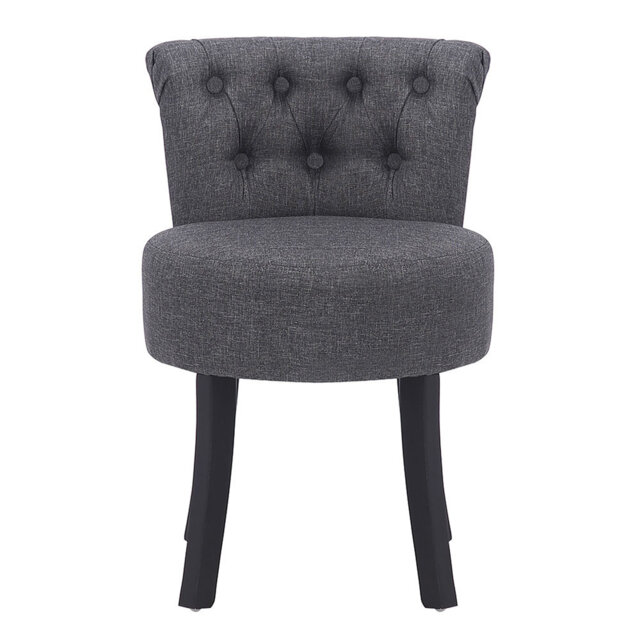 Modern Upholstered Buttoned Stool for Dressing Table