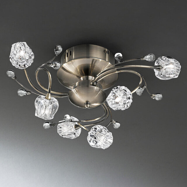 Sansa Glass Semi Flush Mount