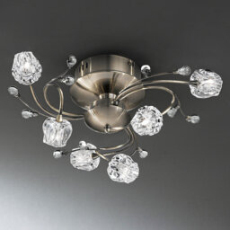 Sansa Glass Semi Flush Mount