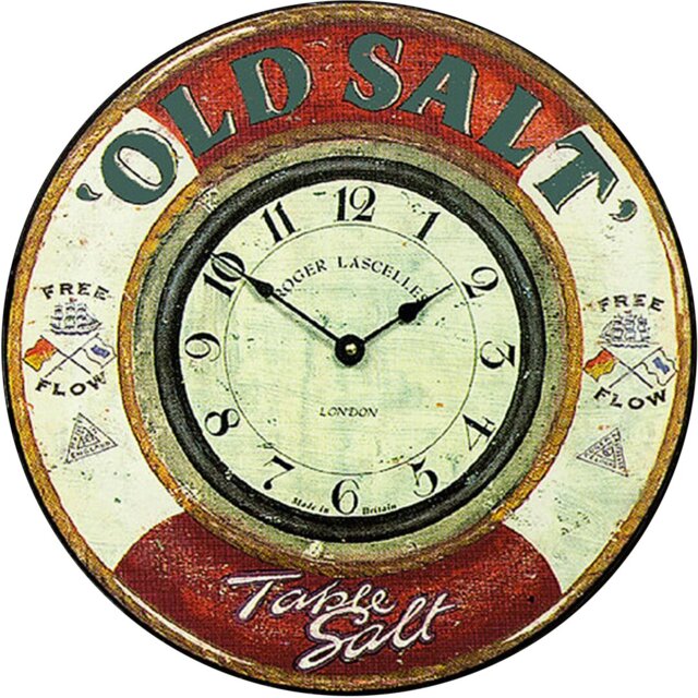 Old Salt' Nautical Wall Clock - 36cm