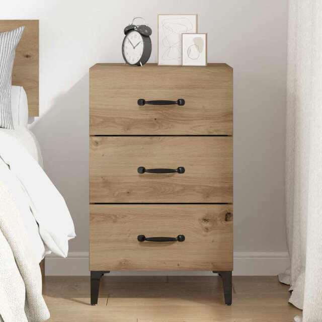 Bedside Cabinet Artisan Oak 40 X 40 X 66 Cm Engineered Wood