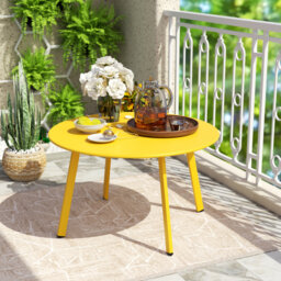 Round Outdoor Coffee Table - 70 cm W 70 cm D