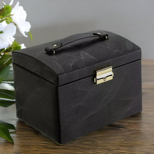 3 Tier Jewellery Box With Lock And Key