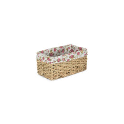 Lily Manor Wicker Thatch Grass Storage Basket with Lining