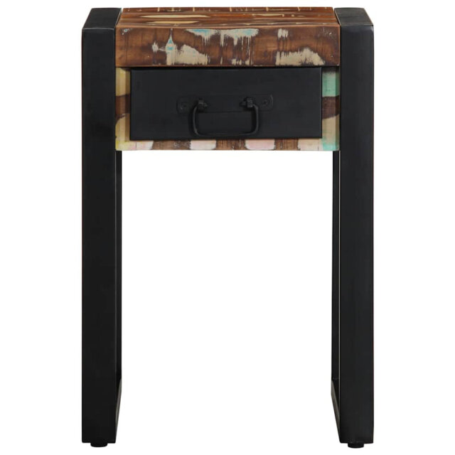 Side Table 35X35x50 Cm Solid Wood Reclaimed