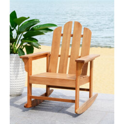Moreno Solid Eucalyptus Wood Outdoor Rocking Chair