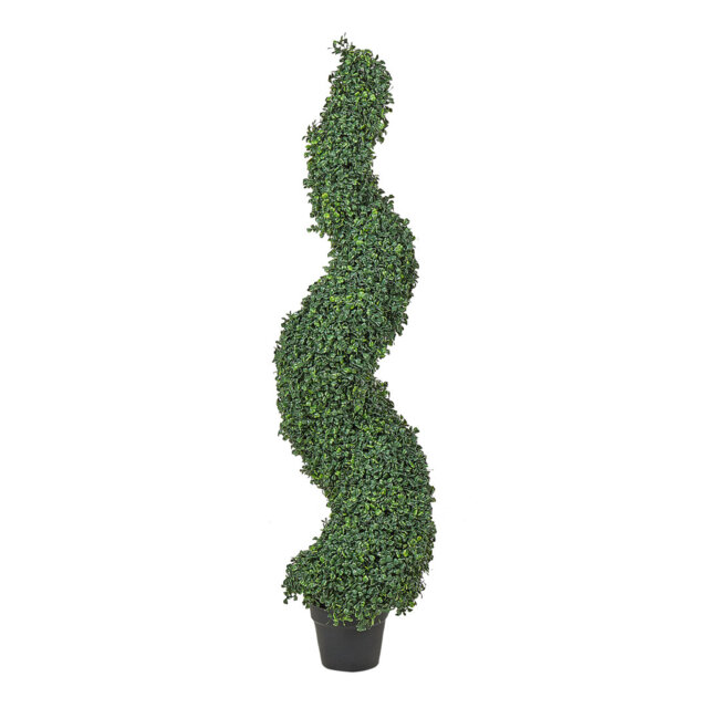 120cm Faux Boxwood Tree in Plastic / Acrylic Planter