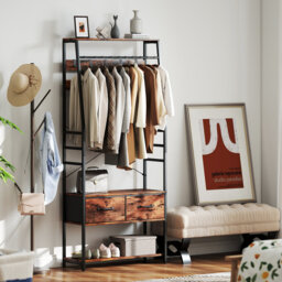 HOMCOM Coat Rack with Shoe Storage Hall Tree Hall Stand