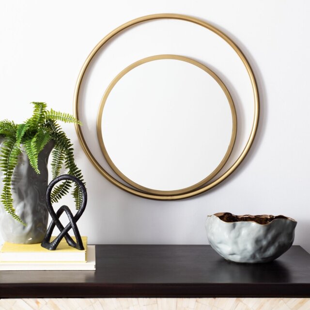 Keough Metal Flat Wall Mirror
