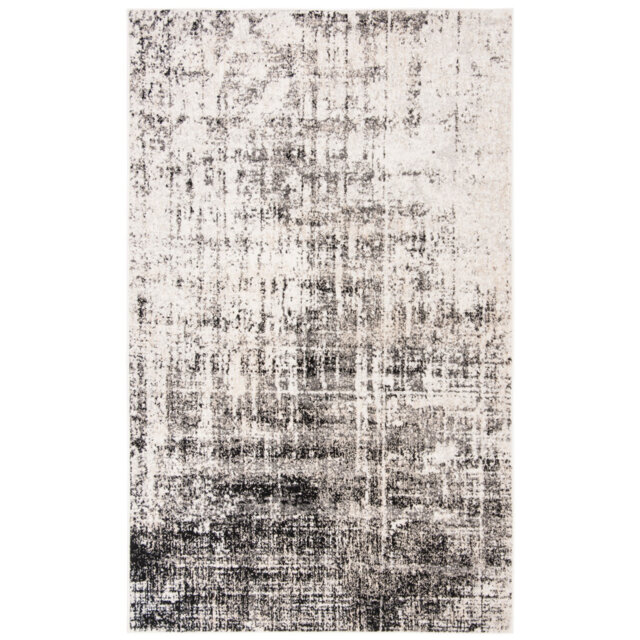 Alaric Looped/Hooked Silver/Beige Rug