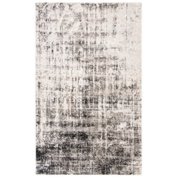 Alaric Looped/Hooked Silver/Beige Rug