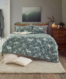 Woodland Folk Fleece Duvet Cover Set – Super Soft Fleece / Microfiber Geometric [EU ONLY] Duvet Cover Set with Pillowcases Included