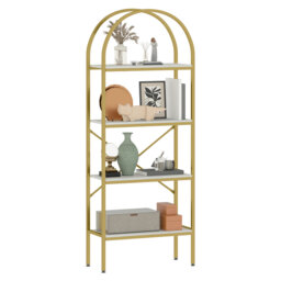 181.4cm H x 60cm W Metal Geometric Bookcase