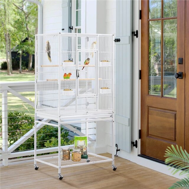 136cm Flat Top Floor Bird Cage with Wheels