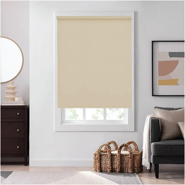 Thermal Blackout Roller Blind - Trimmable Cut to Size - Heavy Duty Metal Tube