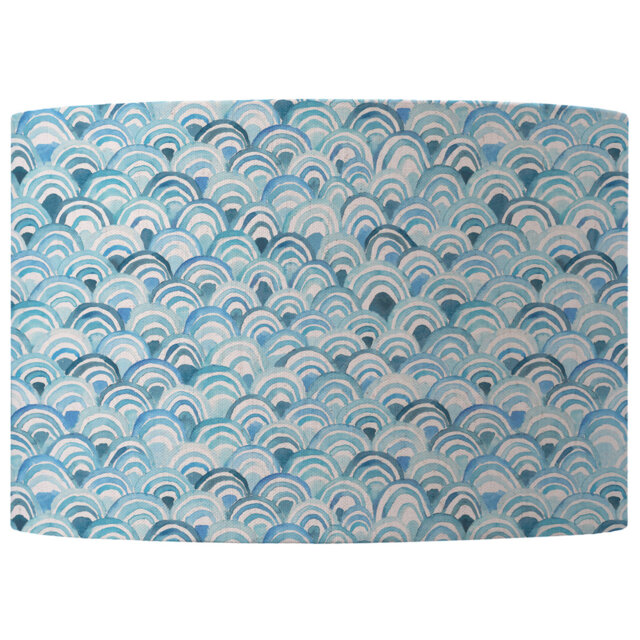 Round Lamp Shade in Blue