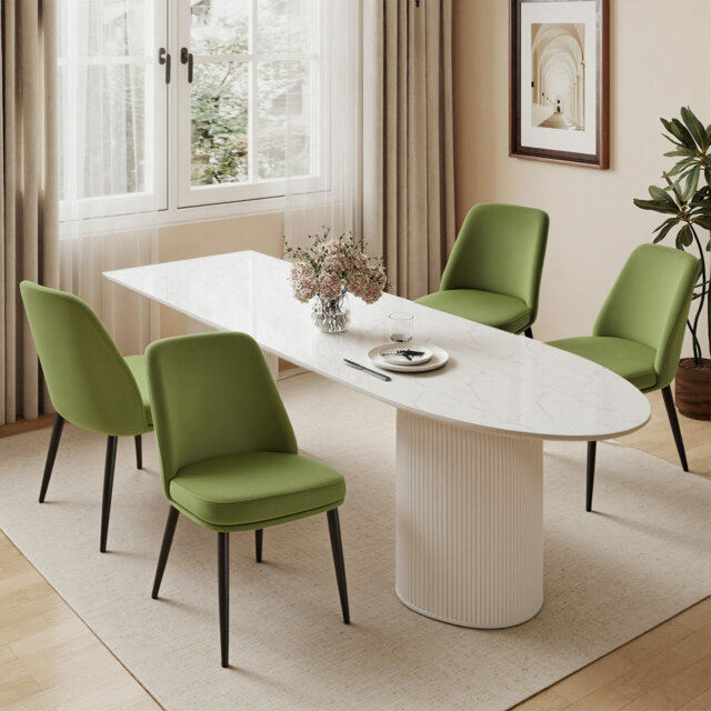 49Cm H Modern Velvet Upholstered Dining Chair for Kitchen/Dining Room