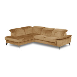 Bellagio Fabric Corner Sofa with Pull-Out Bed, Storage, Adjustable Headrests and Armrest