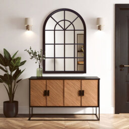Lovida Manufactured Solid Wood Arch Mirror