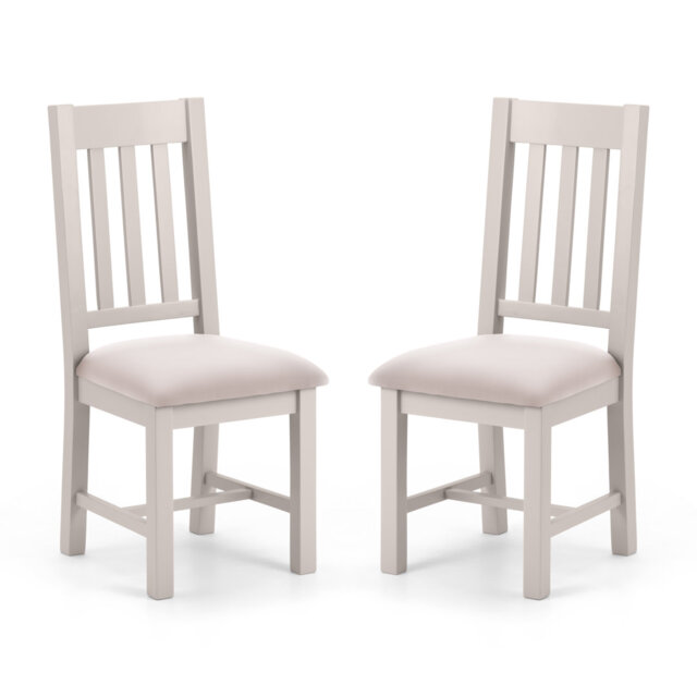 Sunglow 49cm H Linen Upholstered Slat Back Side Chair in Grey