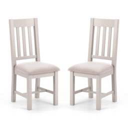 Sunglow 49cm H Linen Upholstered Slat Back Side Chair in Grey