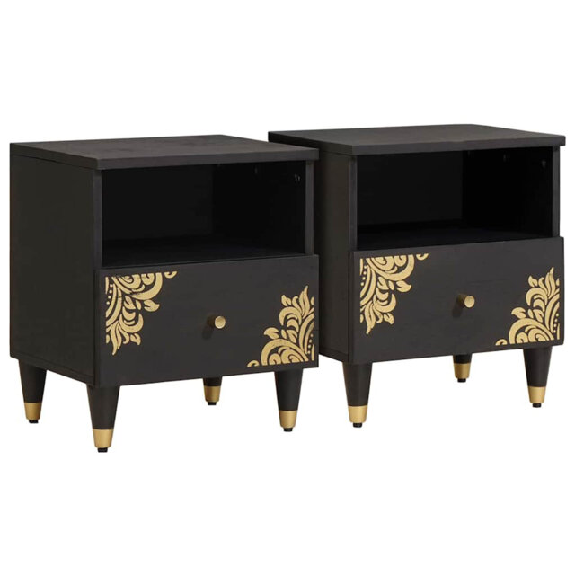 40cm W Solid Wood Bedside Table