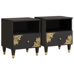 40cm W Solid Wood Bedside Table