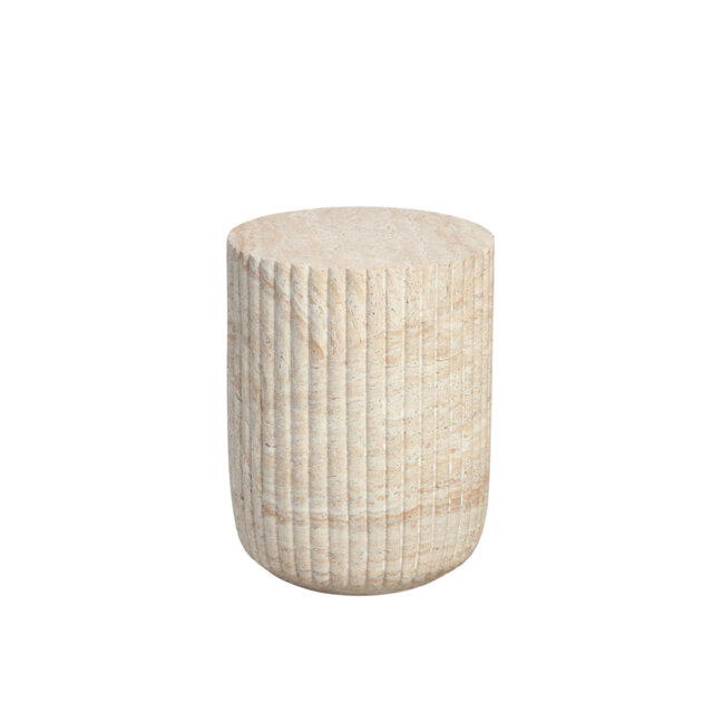Pisa Ribbed Travertine look Side table