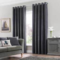 Erno Sheer Crushed Velvet Eyelet Curtains