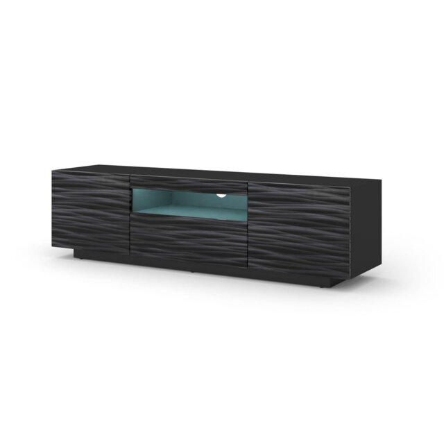 TV STAND Dekland 200 cm sahara black + LED