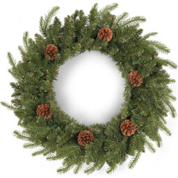 Artificial Christmas Wreath with Pine Cones