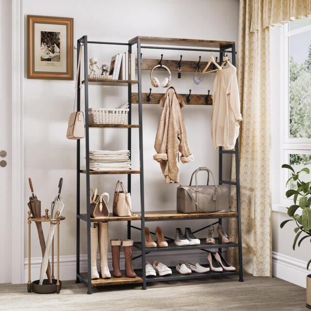 Hall Tree 116.5cm Wide with Bench and Shoe Storage
