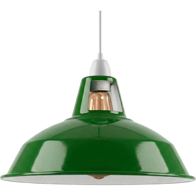 31.5cm Industrial Metal Lampshade, Modern Ceiling Pendant Light Shade, E27 Easy Fit Lamp Shade for Kitchen, Dining Room, Living Room Lighting