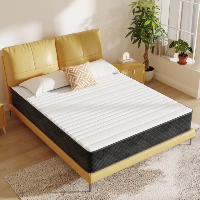 25cm Mattress Hybrid Pocket Sprung Memory Foam Skin-Friendly Individually Wrapped Coil Mattresses Medium Firm