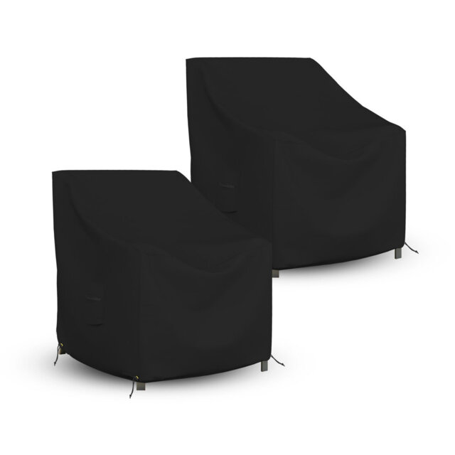 Latitude Run® Outdoor Chair Cover 18 OZ Pack Of 2 Waterproof - 100% Weather Resistant Customize Cover Stackable /Patio Chair Covers With Air Pocket &