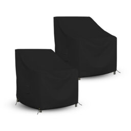 Latitude Run® Outdoor Chair Cover 18 OZ Pack Of 2 Waterproof - 100% Weather Resistant Customize Cover Stackable /Patio Chair Covers With Air Pocket &