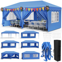 20 Ft. W x 10 Ft. D Steel Pop-Up Canopy